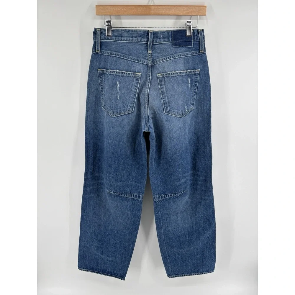 NWOT AMO Sandra Baggy Jeans Sz 25 (Meas 28) Barrel Wide Leg Cottagecore MSRP 318 - Picture 9 of 16